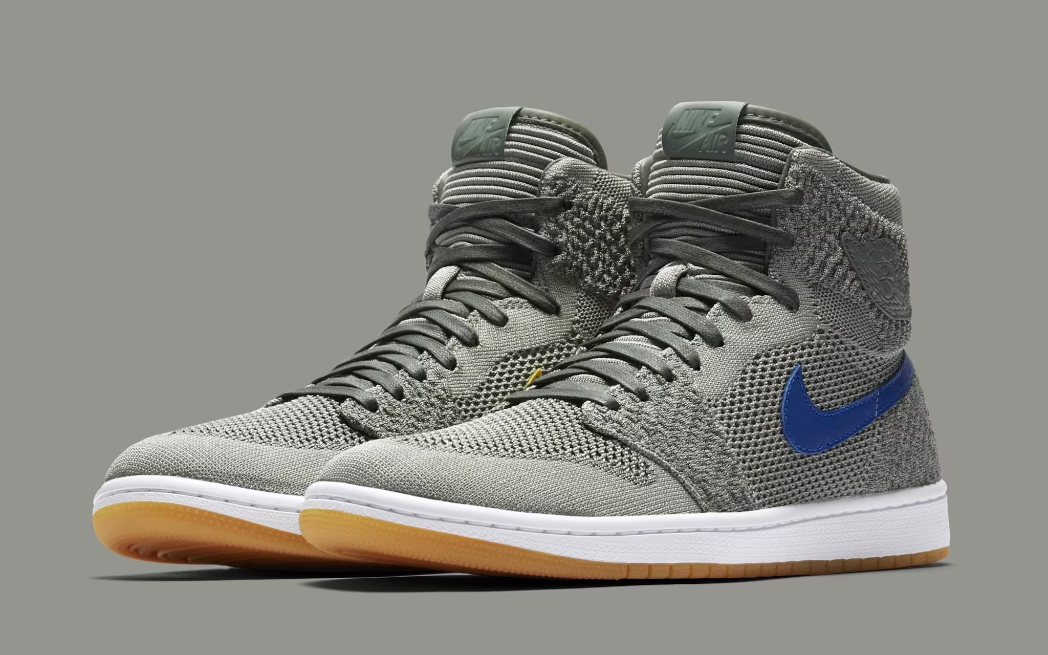 Air Jordan 1 Flyknit 'Clay Green' 919704 333 (Pair)