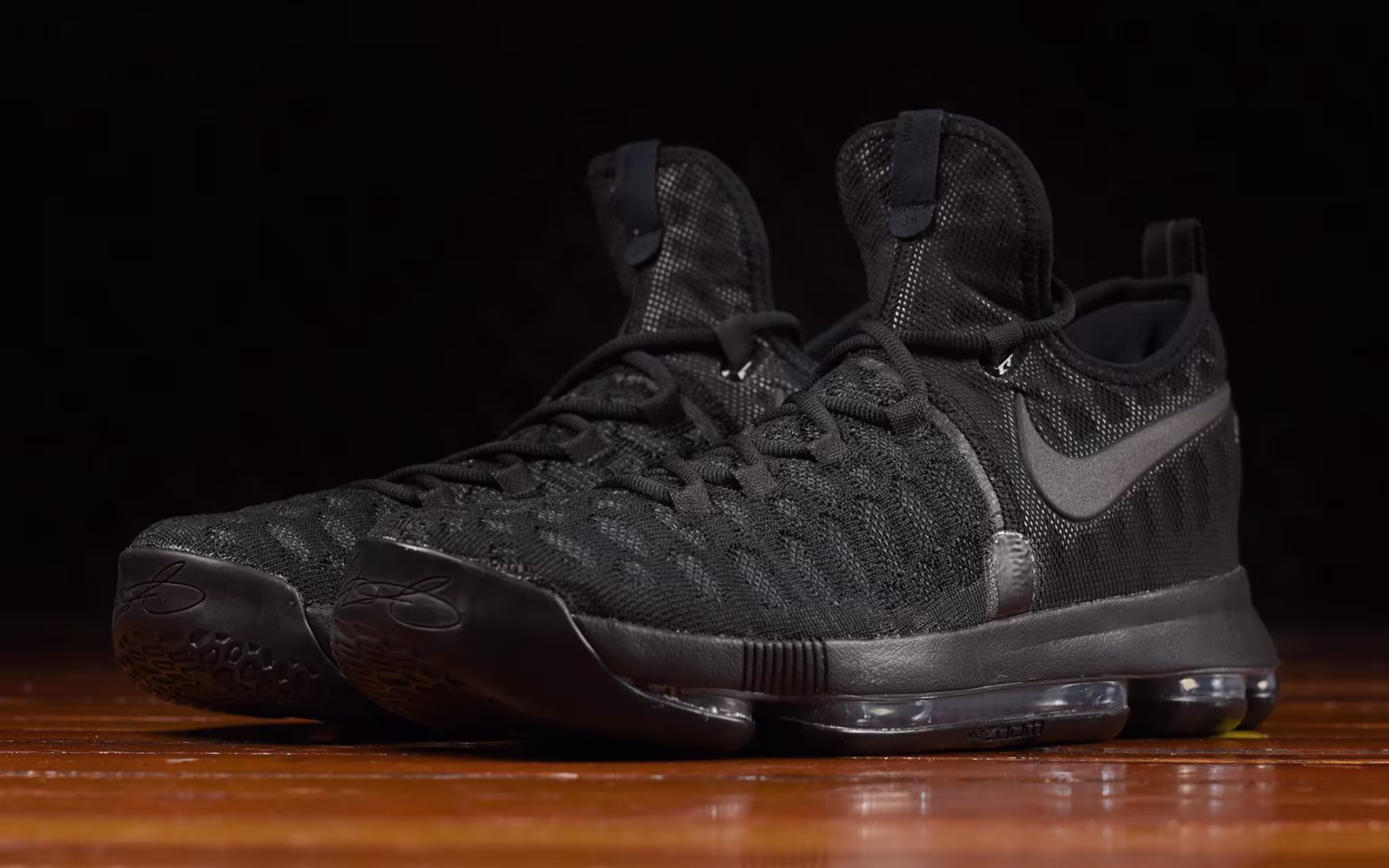 Nike KD 9 Triple Black 843392 001 Pair
