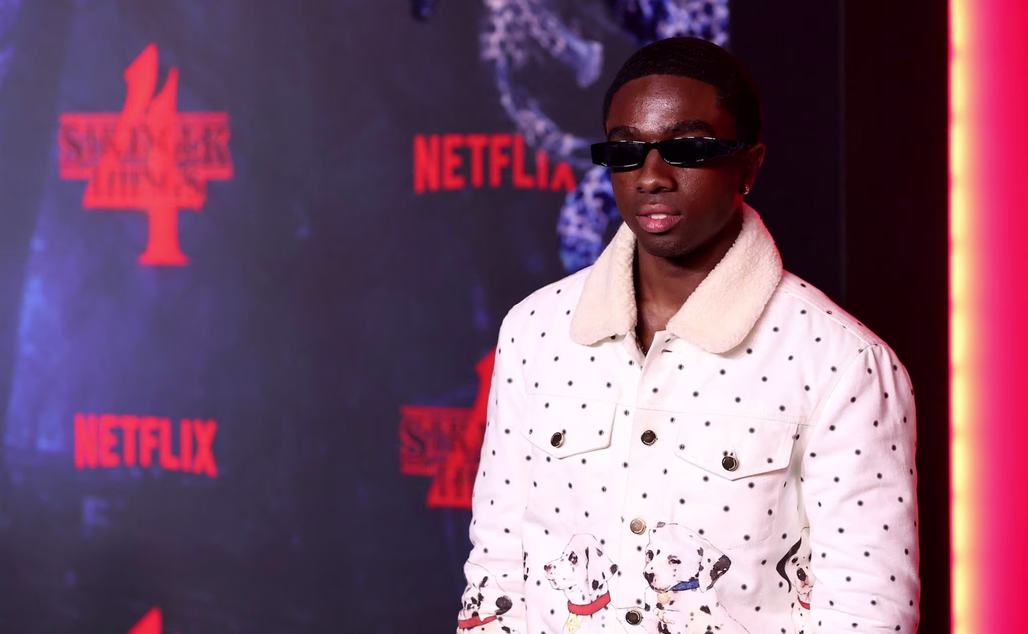 Caleb McLaughlin attends 'Stranger Things' premiere