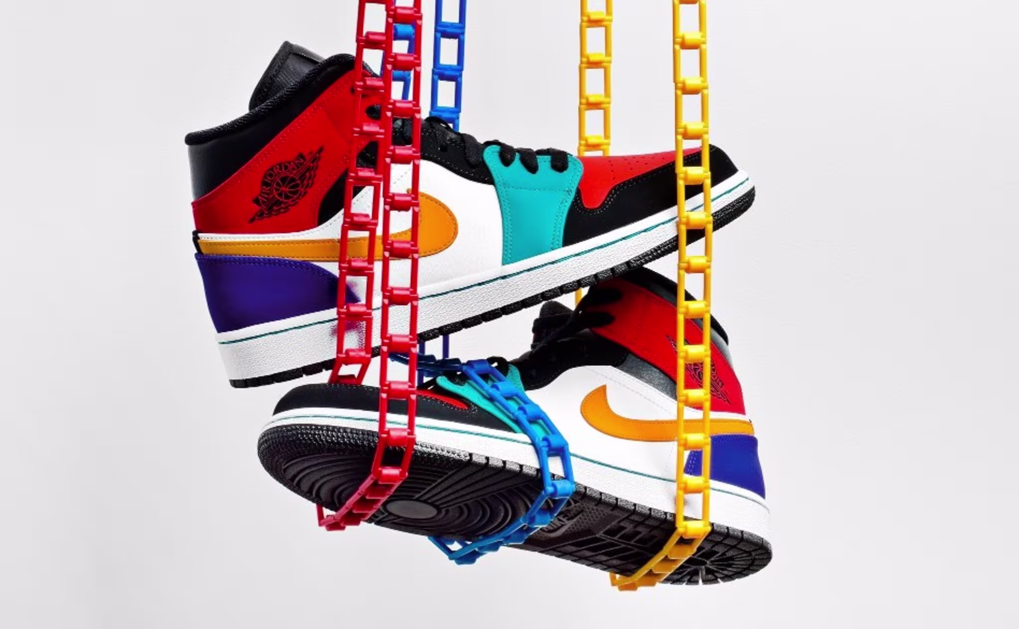 Air Jordan 1 Mid 'Multicolor' 554724 125 (Pair)