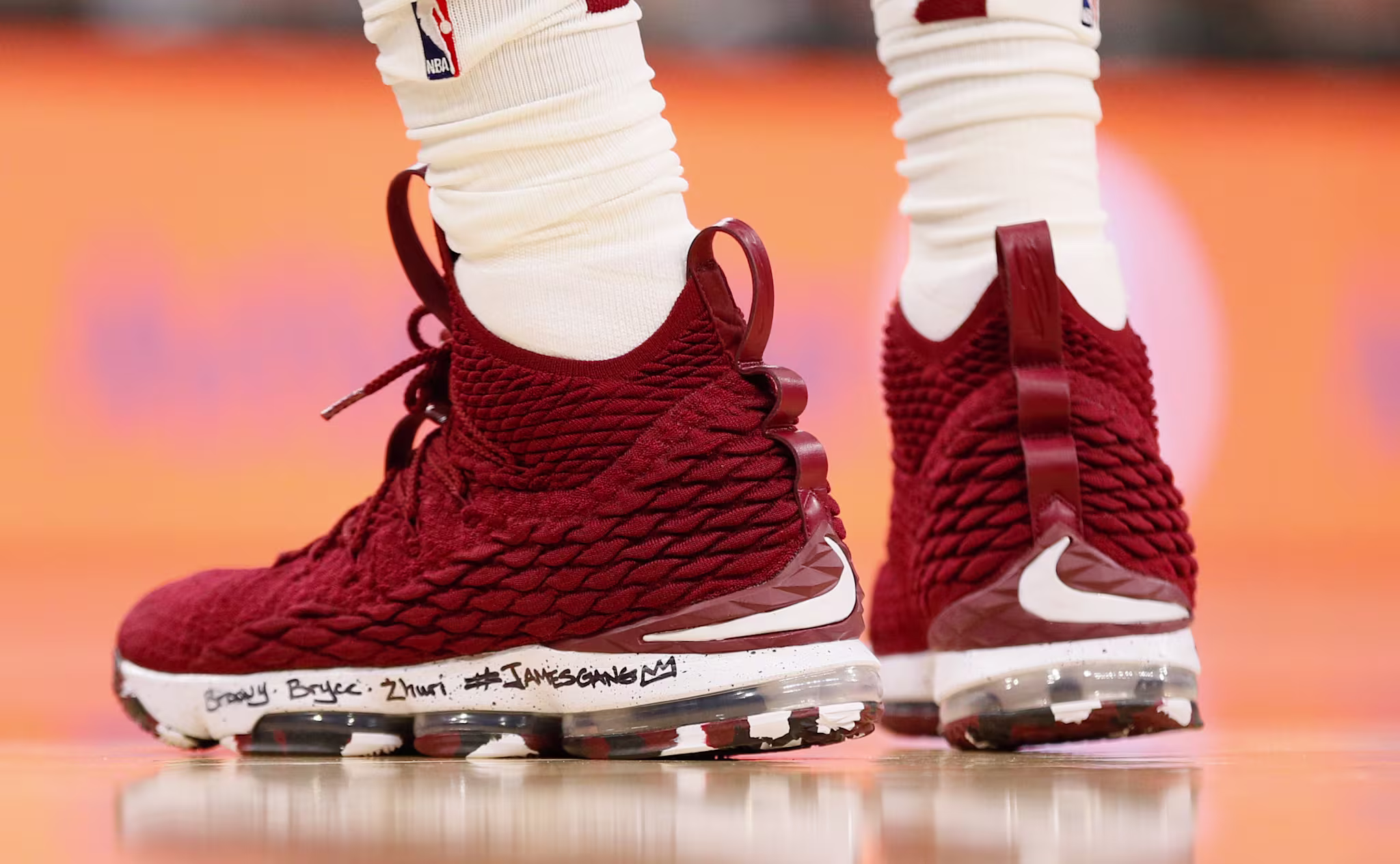 Nike LeBron 15 Burgundy PE 30k 1