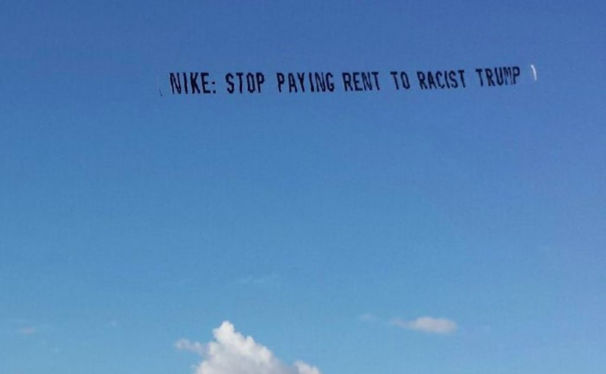 Nike Trump Plane Protest
