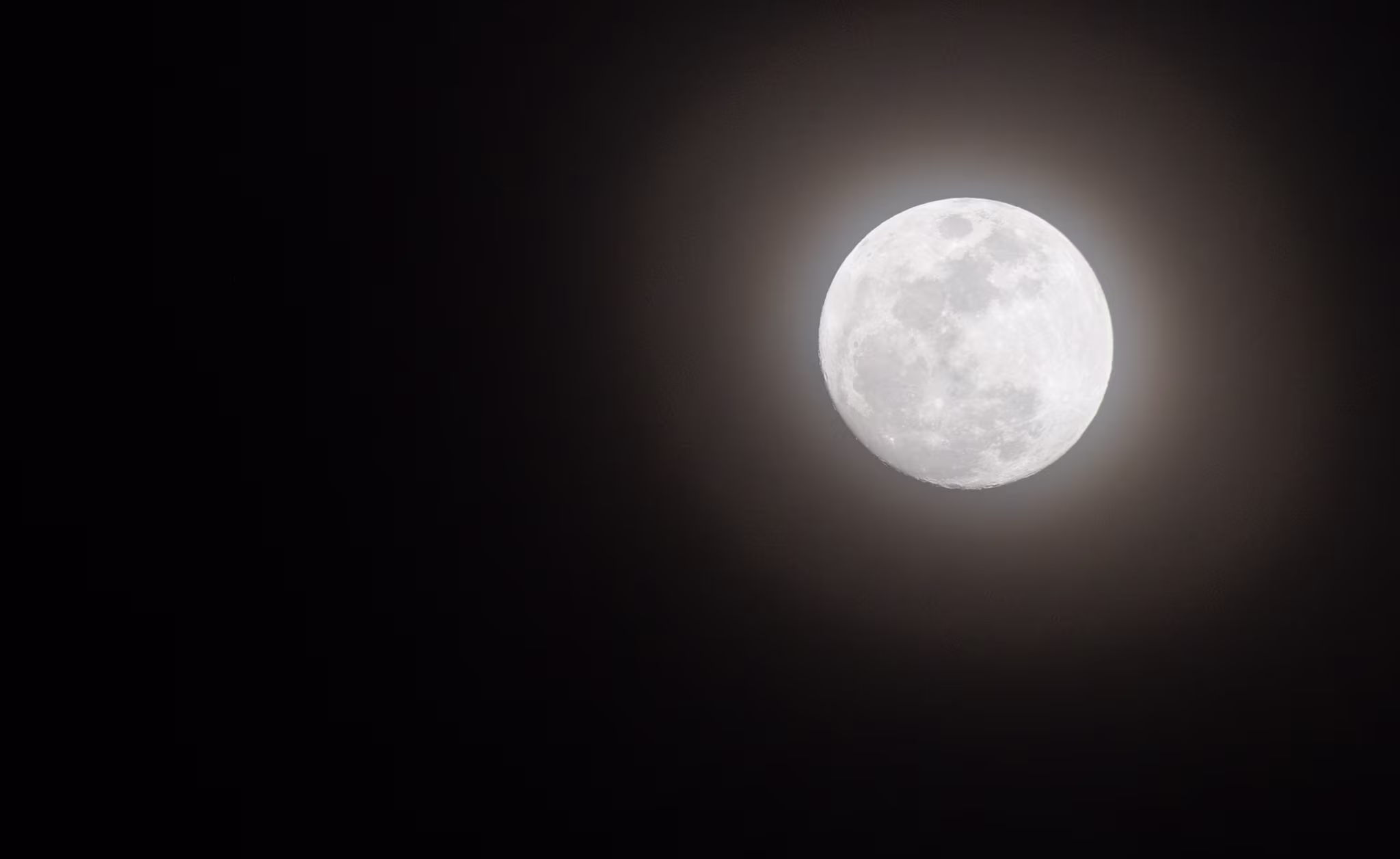 The Moon in the sky at night