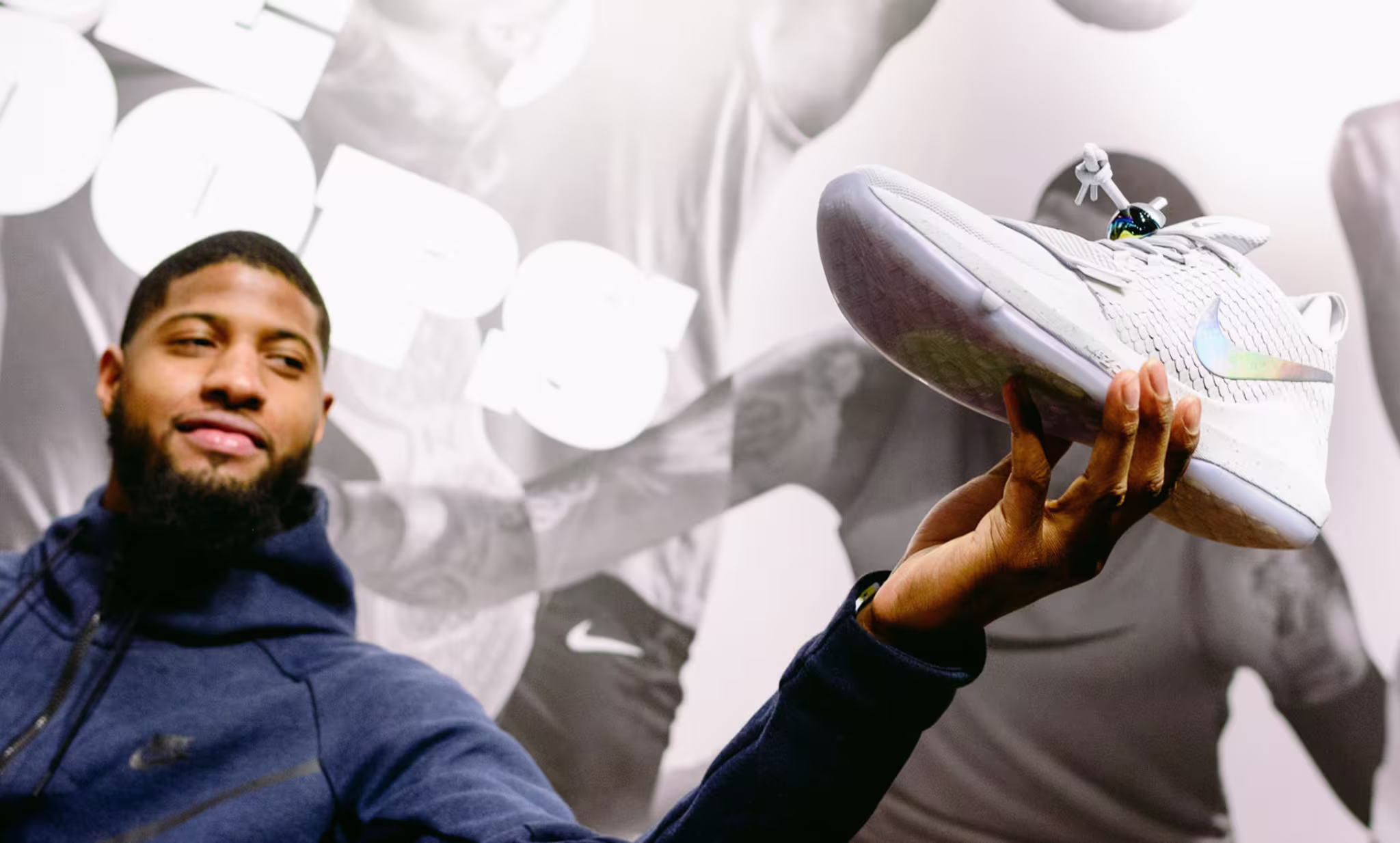 Paul George Holding Nike PG1