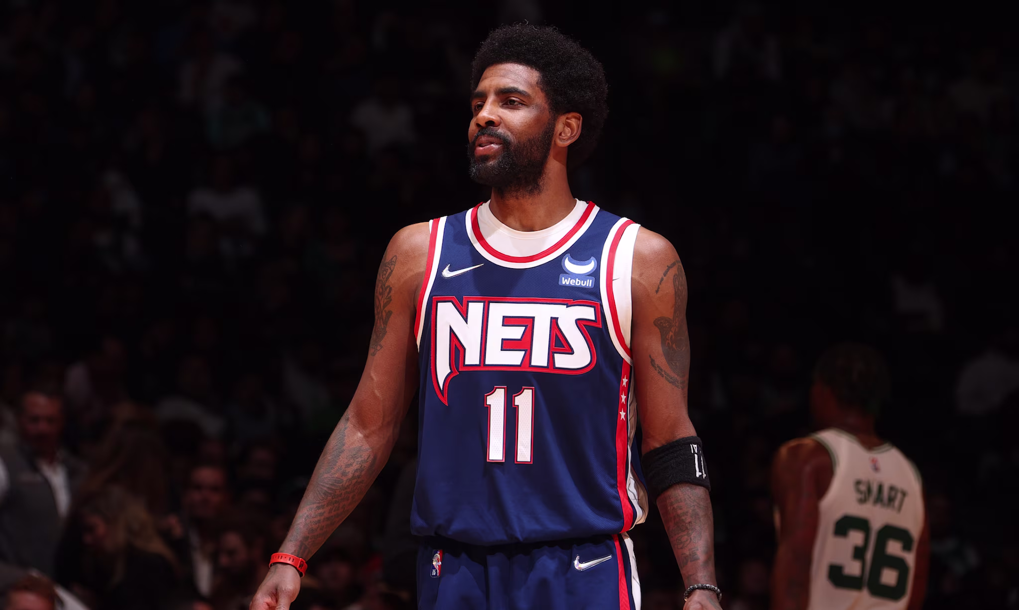 Kyrie Irving of the Brooklyn Nets during Round 1 Game 4 of the 2022 NBA Playoffs