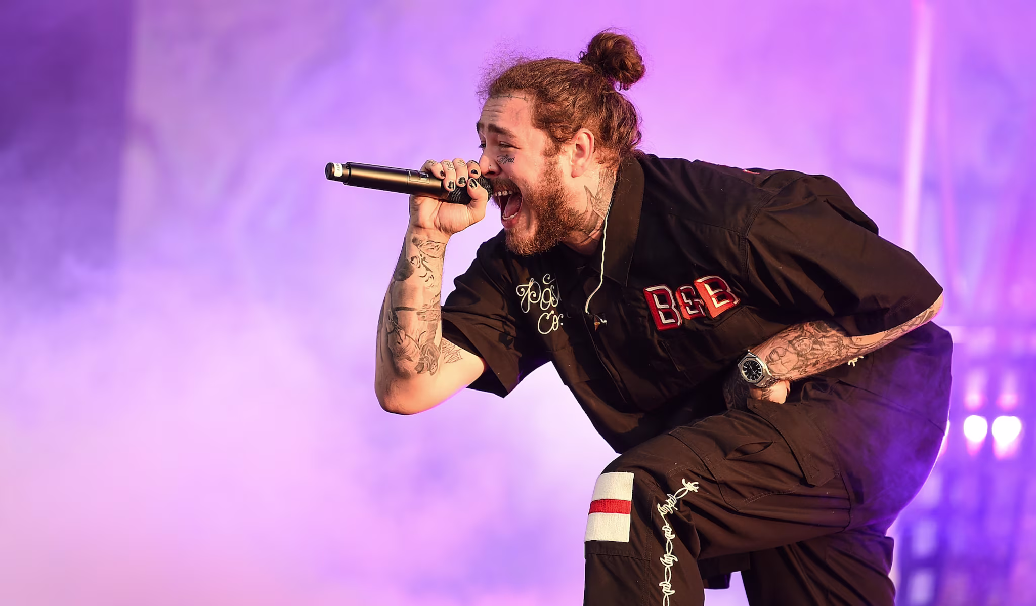 Post Malone performing in 2018