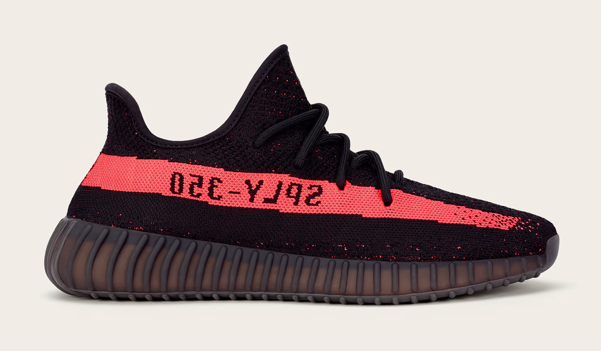 Yeezy Boost Black Red Side