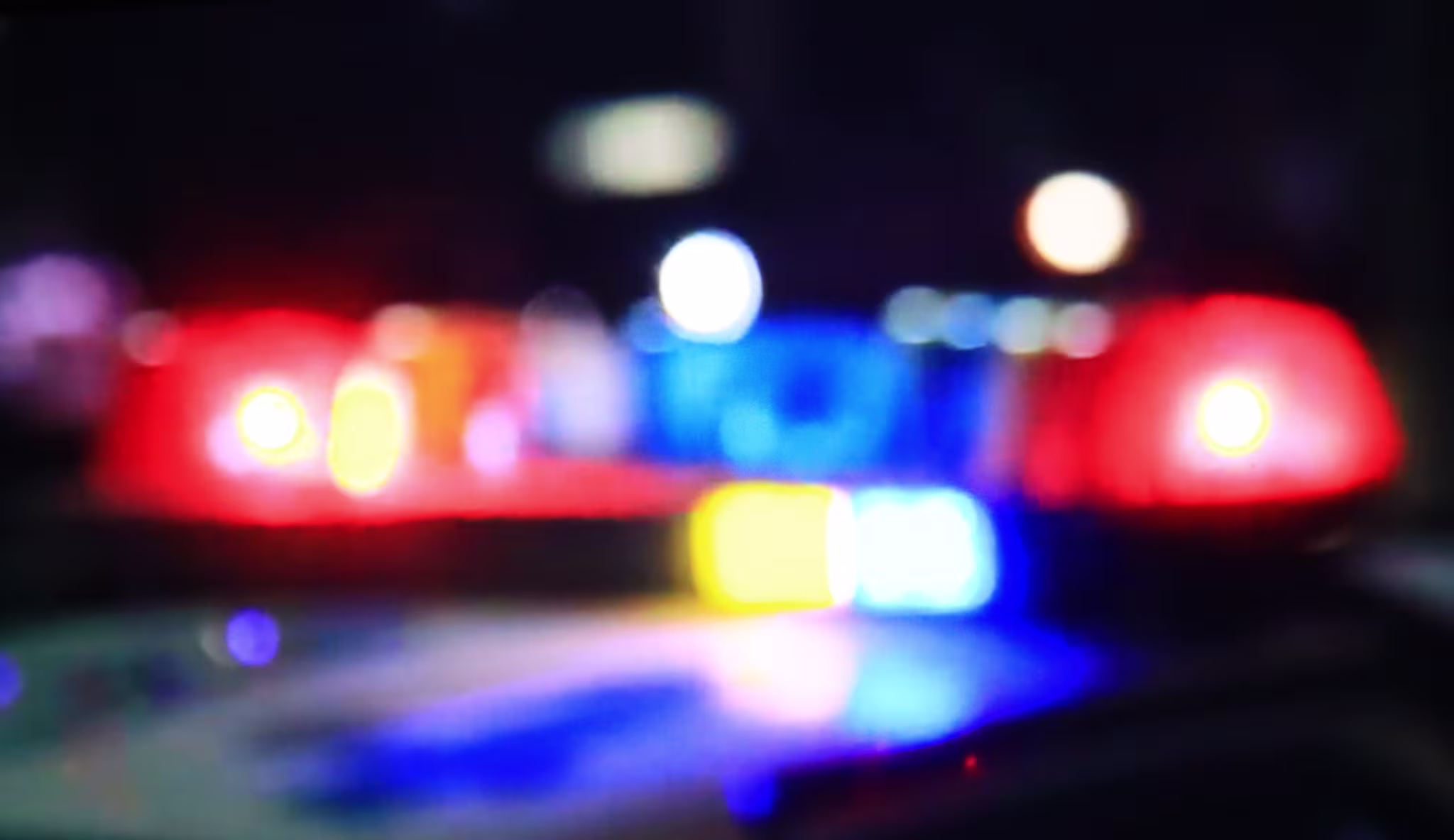 Stock photo of cop car lights