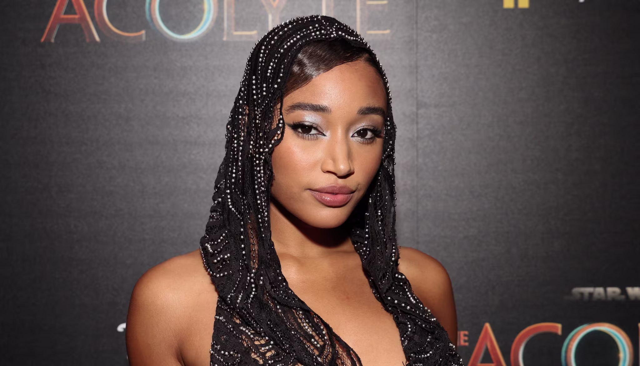 Amandla Stenberg attends Disney+ and The Cinema Society host a screening of "The Acolyte" at The Whitby Hotel on June 03, 2024 in New York City