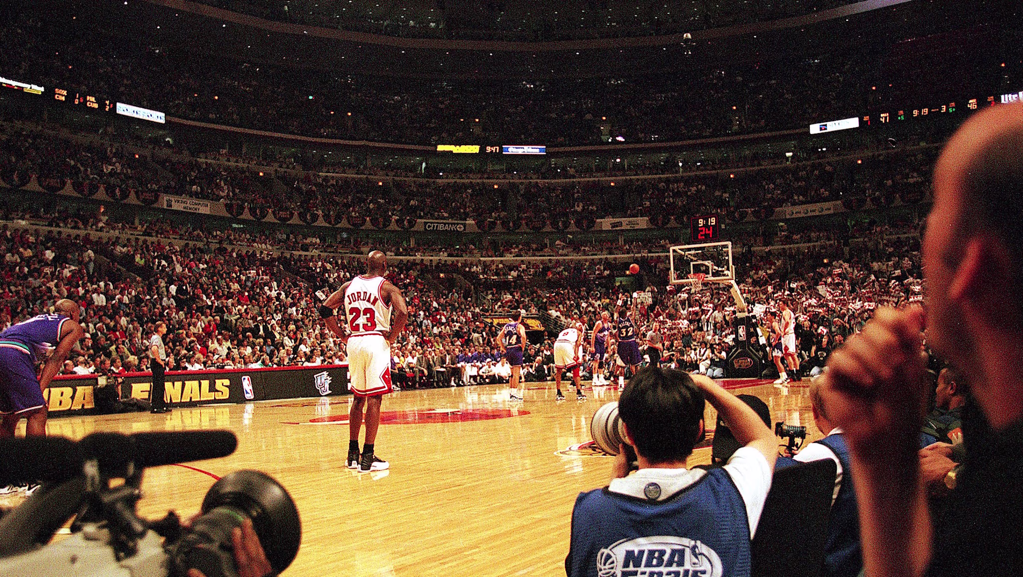 Michael Jordan #23 of the Chicago Bulls