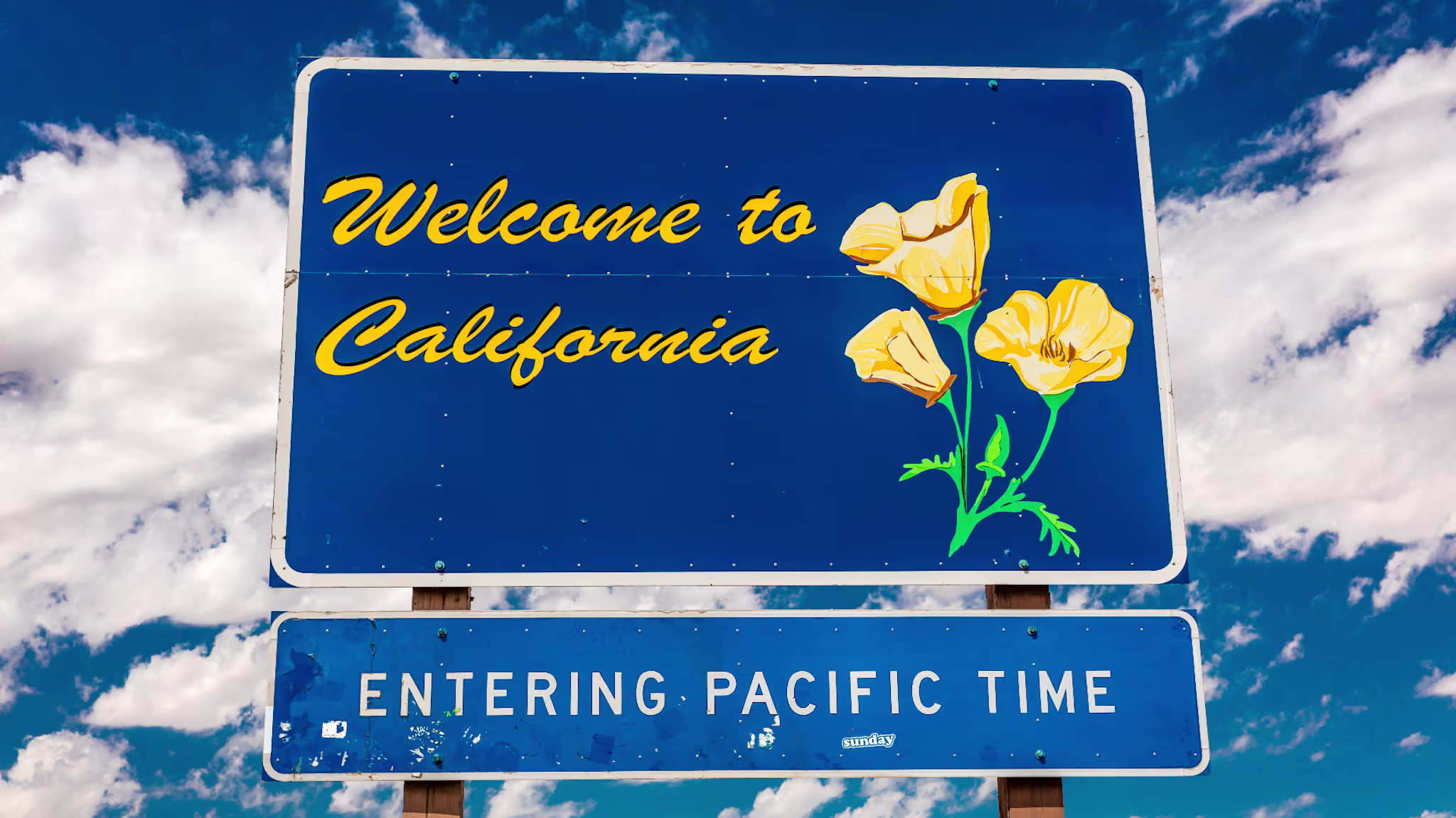 Welcome to California, Interstate 10.