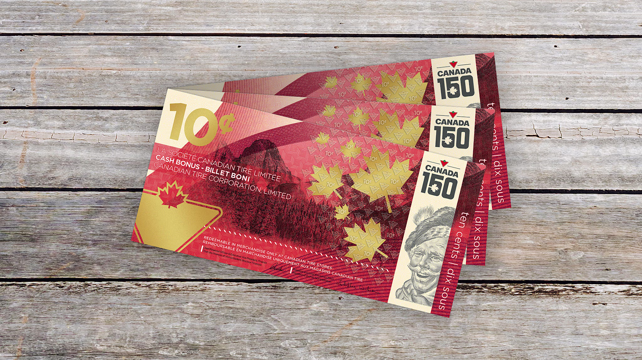 Canadian Tire Limited 10 Cent Bill Canada 150