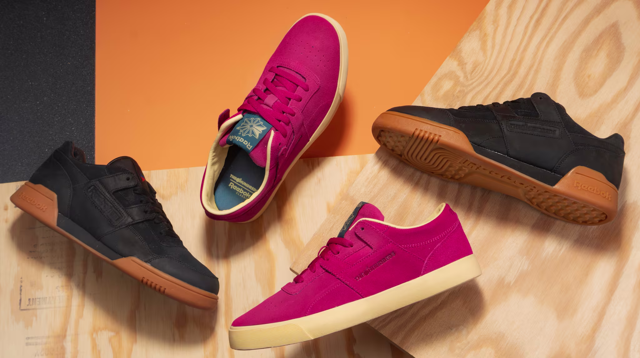 The Hundreds x Reebok Workout Plus and Workout FVS