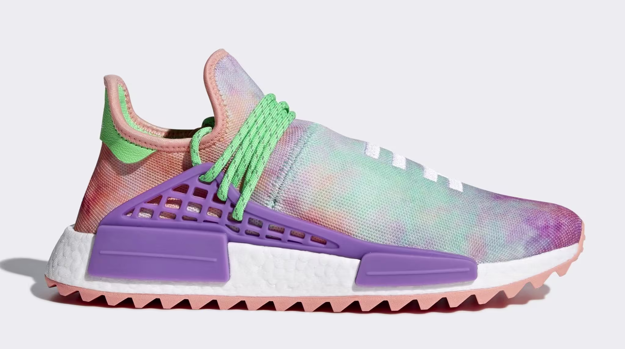 Pharrell x Adidas NMD HU Trail 'Holi' AC7034 (Lateral)