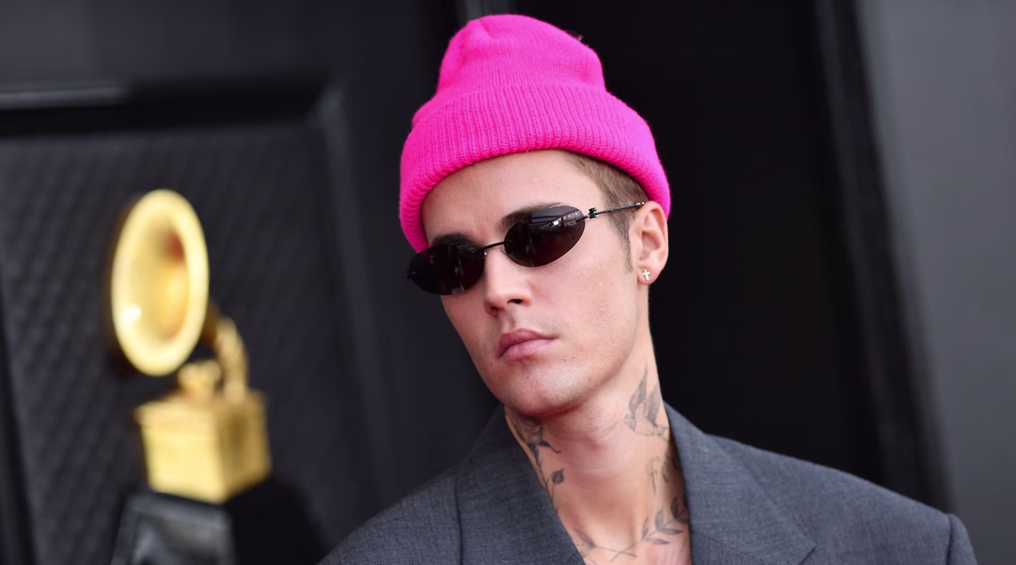 Justin Bieber attends the 64th Annual Grammy Awards