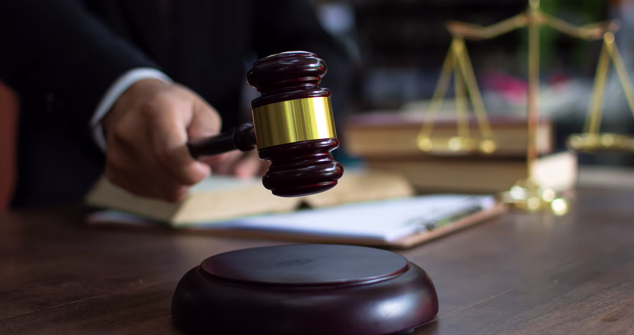 A judge's gavel via Getty Images