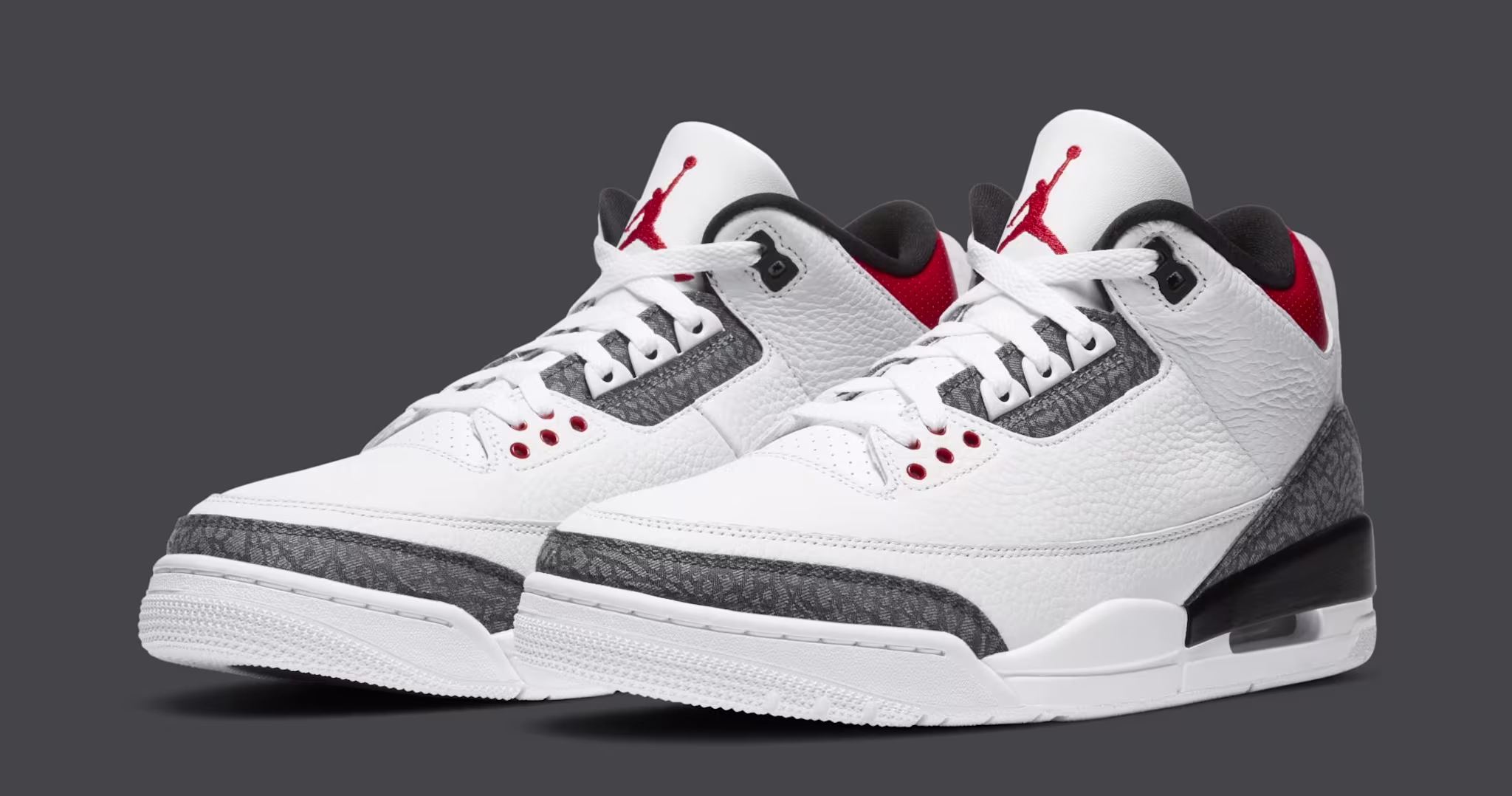 Air Jordan 3 Retro SE T CO.JP 'White/Fire Red/Black' CZ6433 100 (Pair)