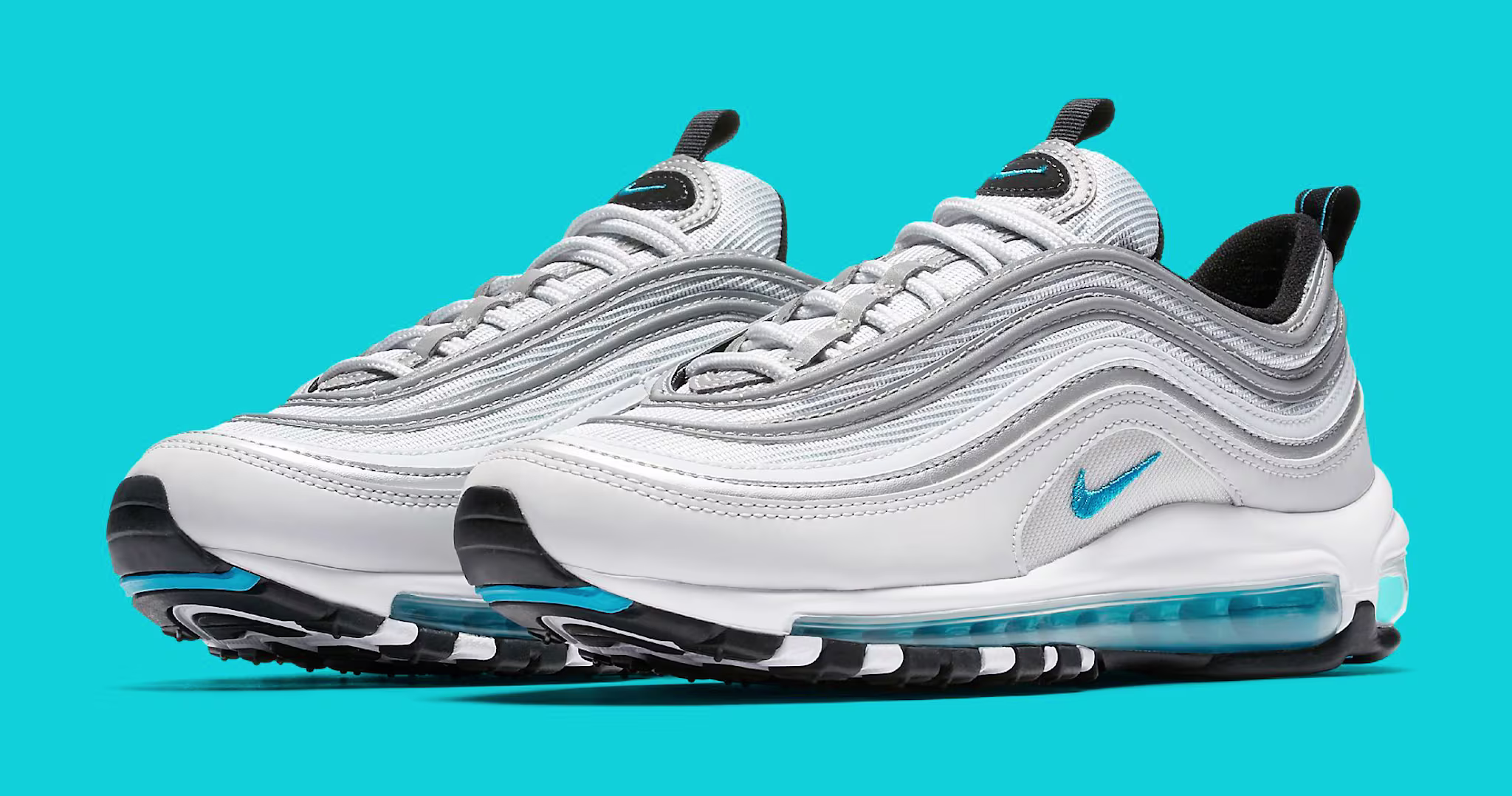Womens Nike Air Max 97 Silver Blue 917647 001