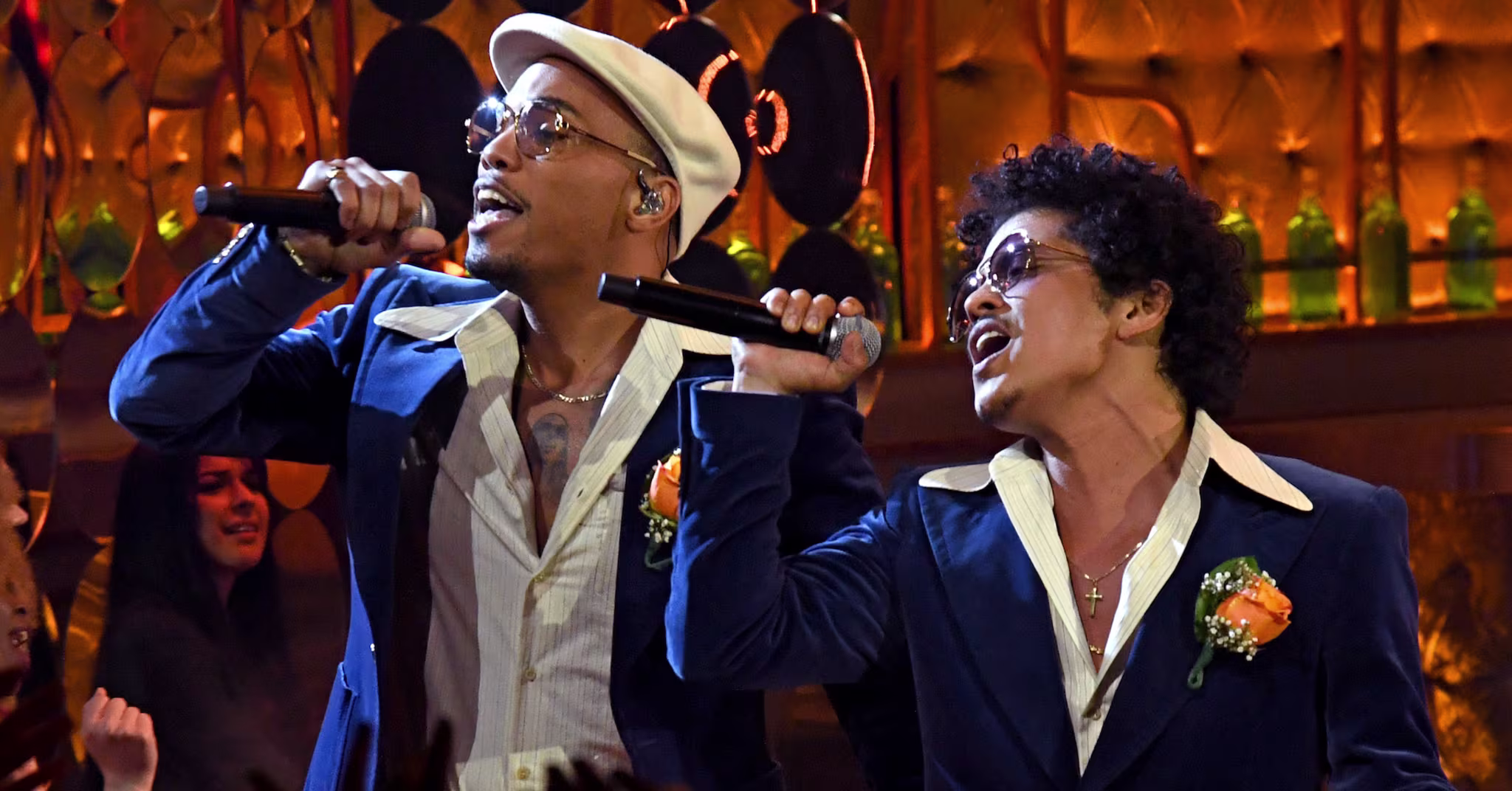 Bruno Mars and Anderson .Paak performing