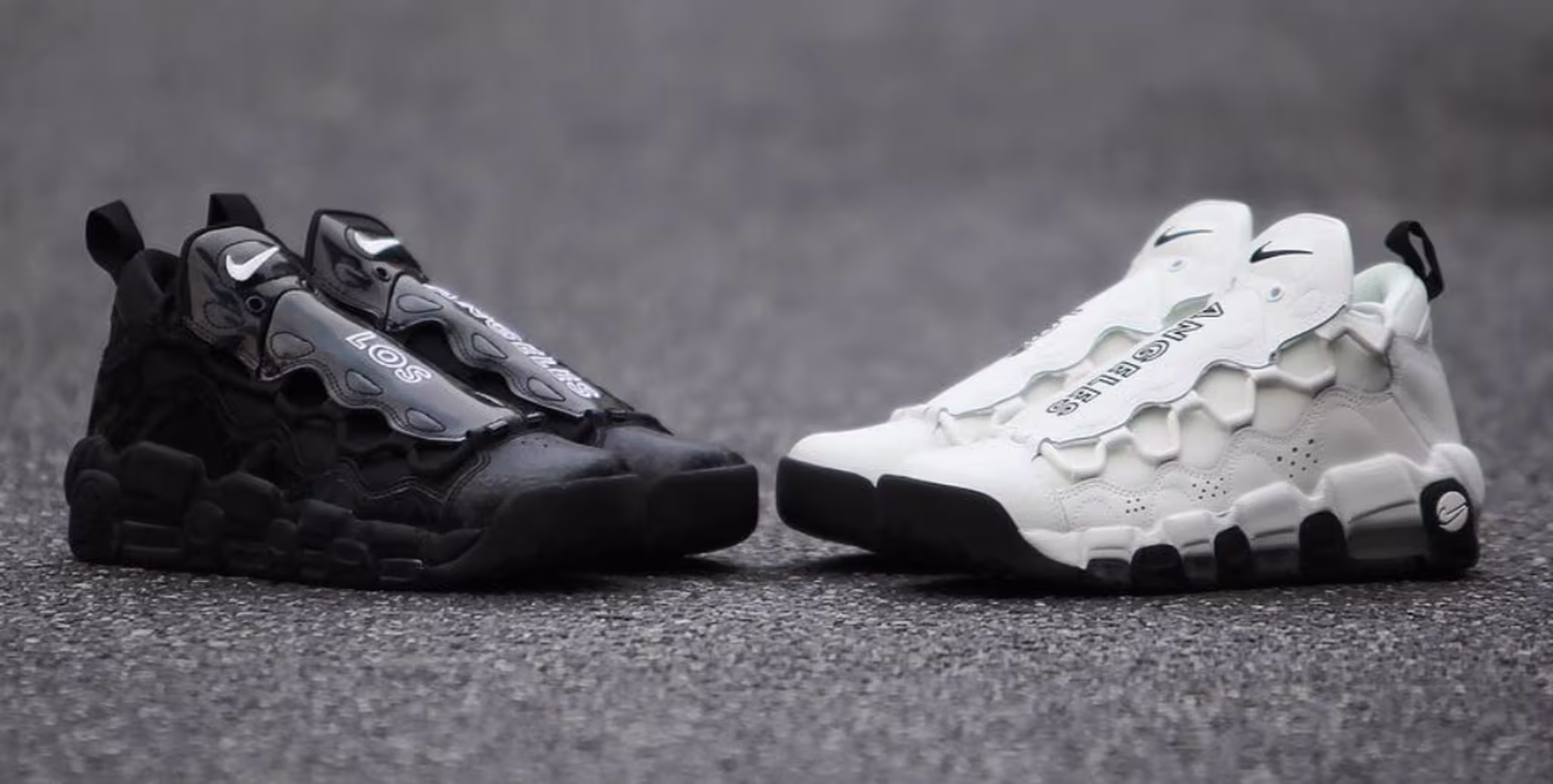 Nike Air More Money Black and White 'Los Angeles'