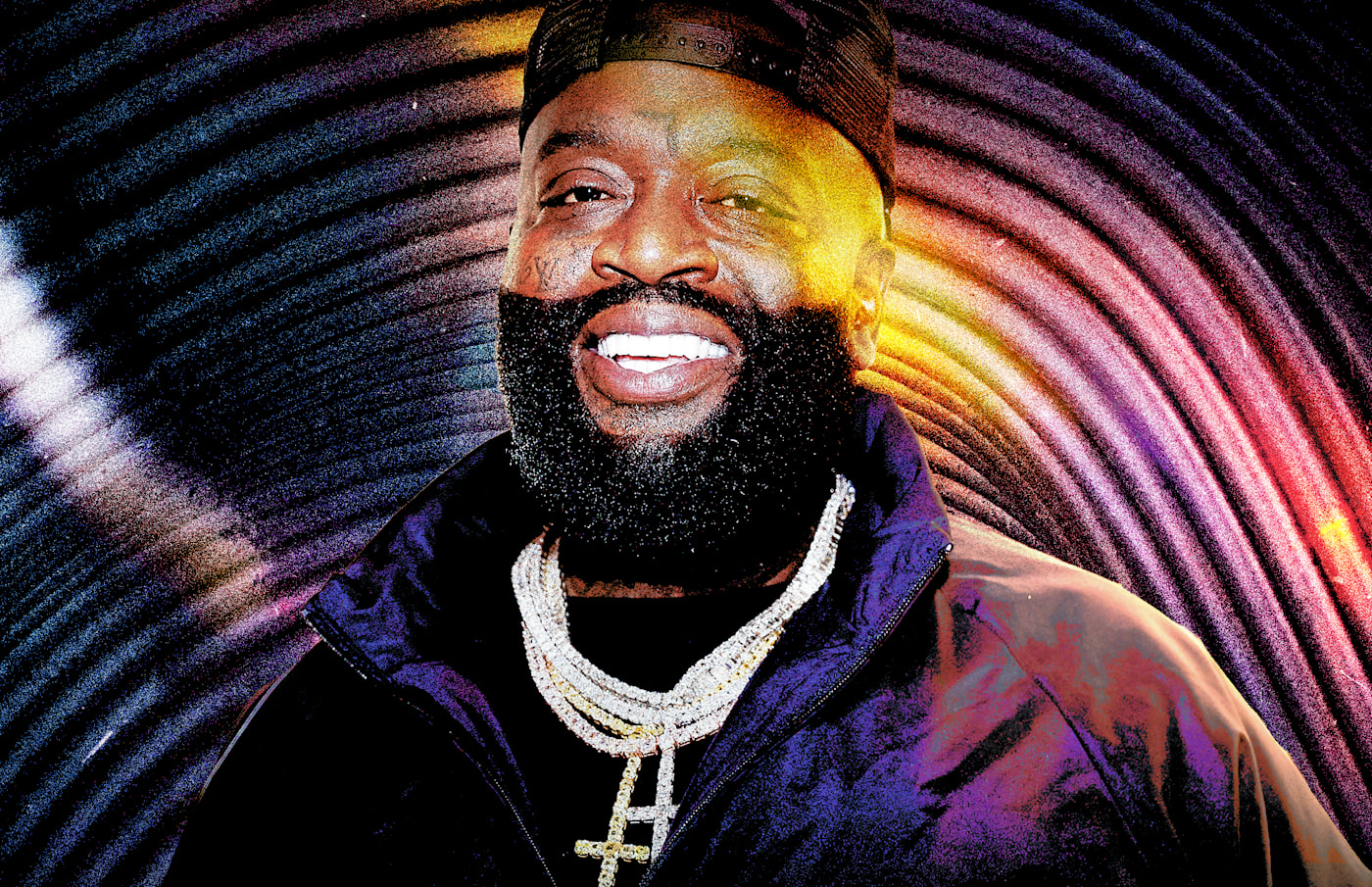 Rick Ross portrait, the Miami rapper preparing to release Set In Stone in July 2026