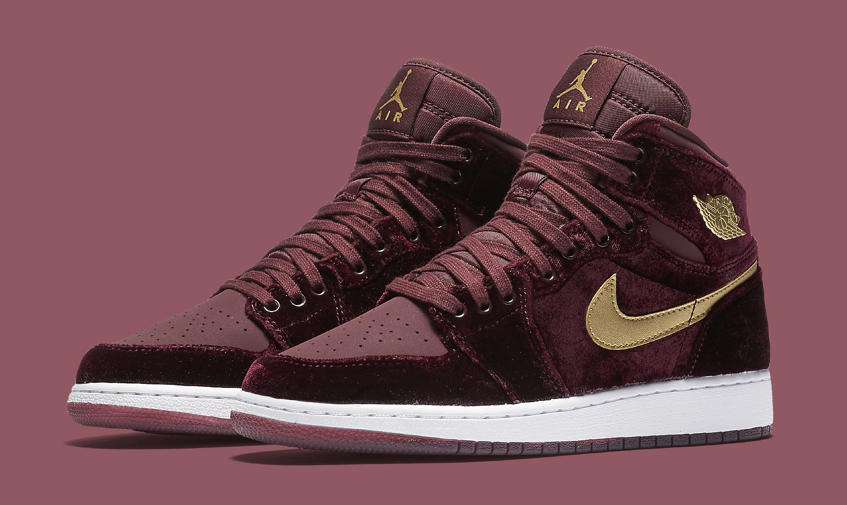 burgundy and gold jordan 1