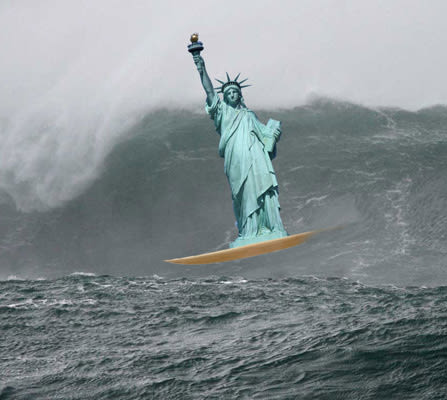 Statue of Liberty Hiding - 13 Photoshopped Hurricane Sandy Photos | Complex