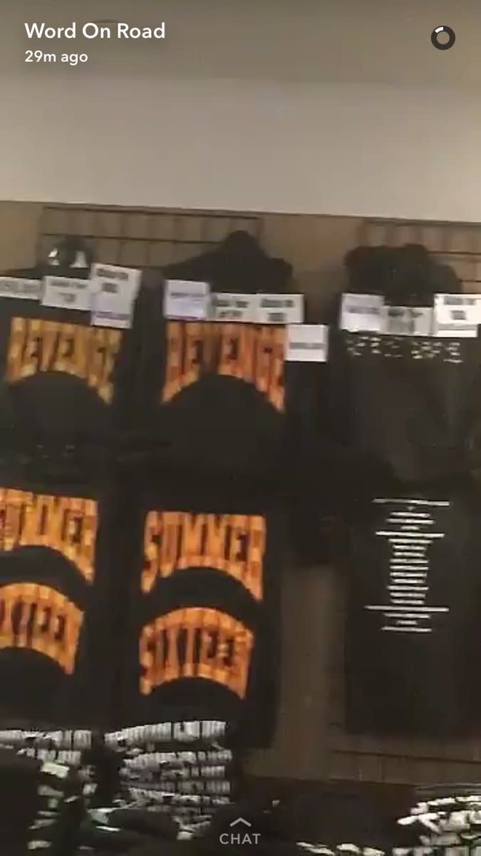 summer sixteen tour merch