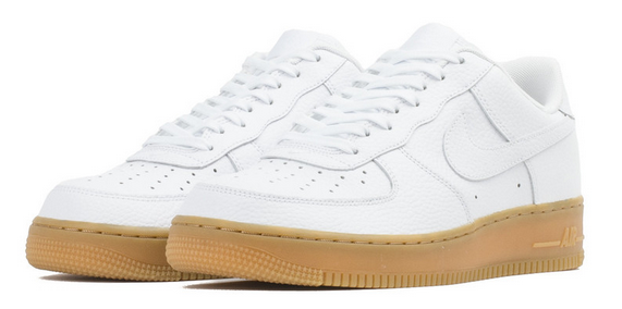 white air force ones gum sole
