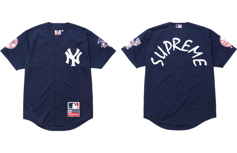 supreme new york yankees jersey