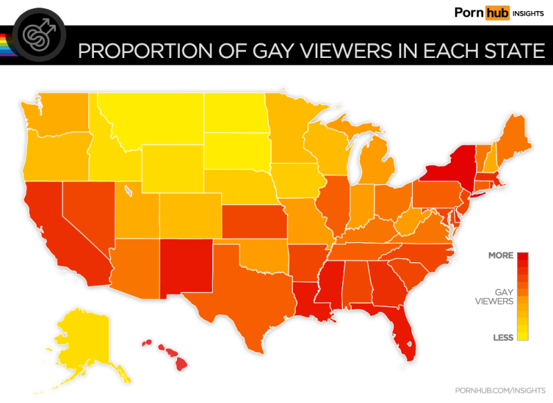Porn Usa Chart - Here Are the States That Search for the Most Gay Porn | Complex