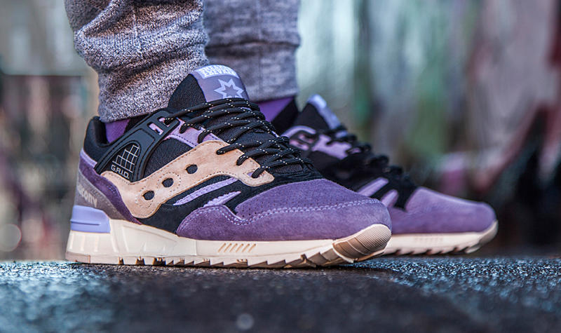 purple saucony sneakers