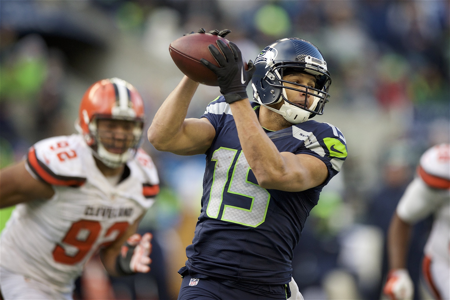 Tyler Lockett Seahawks Catch 2015 Browns