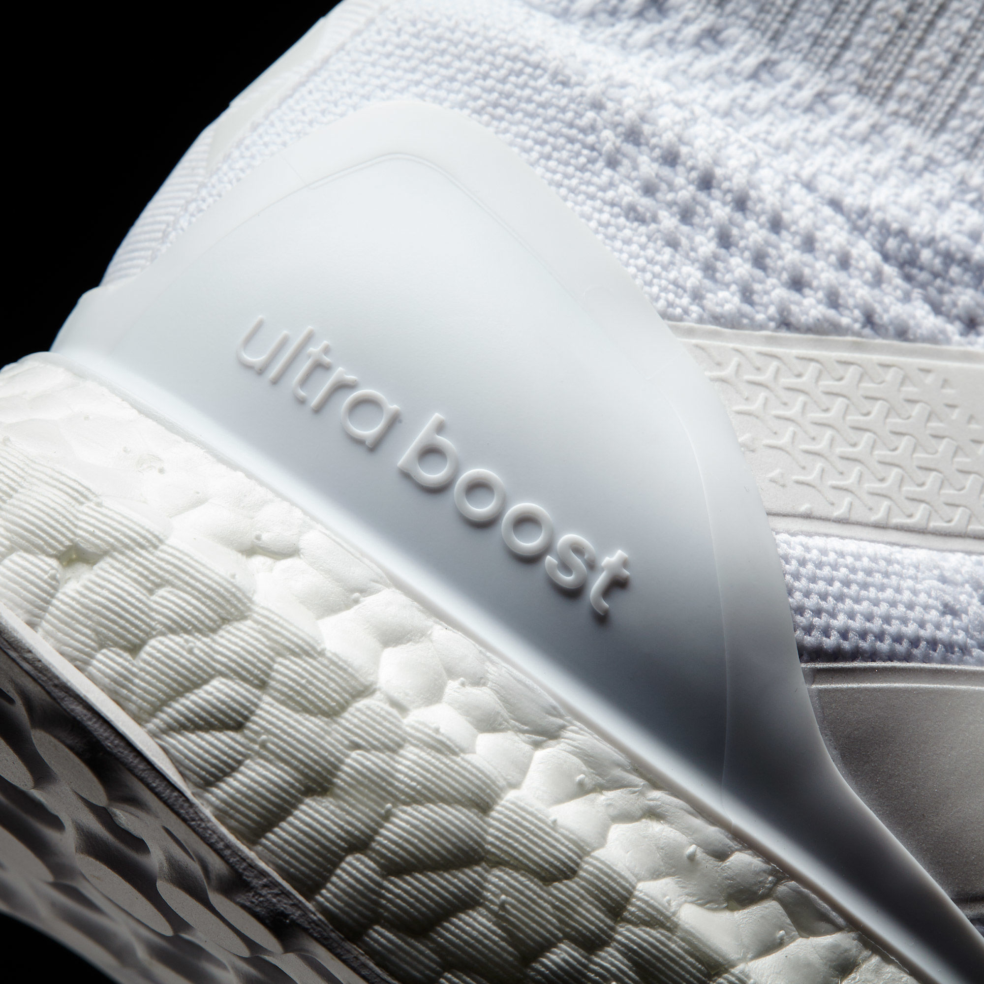 Adidas Pure Control Ultra Boost Triple White Heel Detail