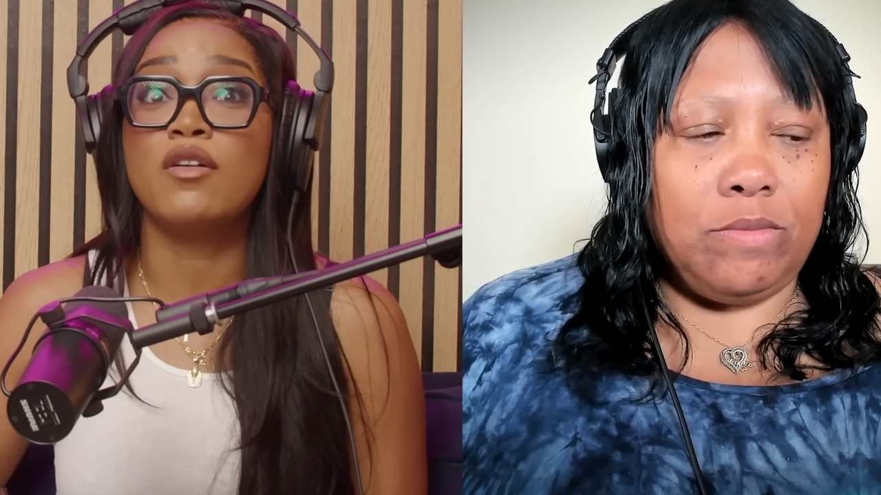 Keke Palmer and her mother Sharon Palmer on the 'Baby, This Is Keke Palmer' podcast.