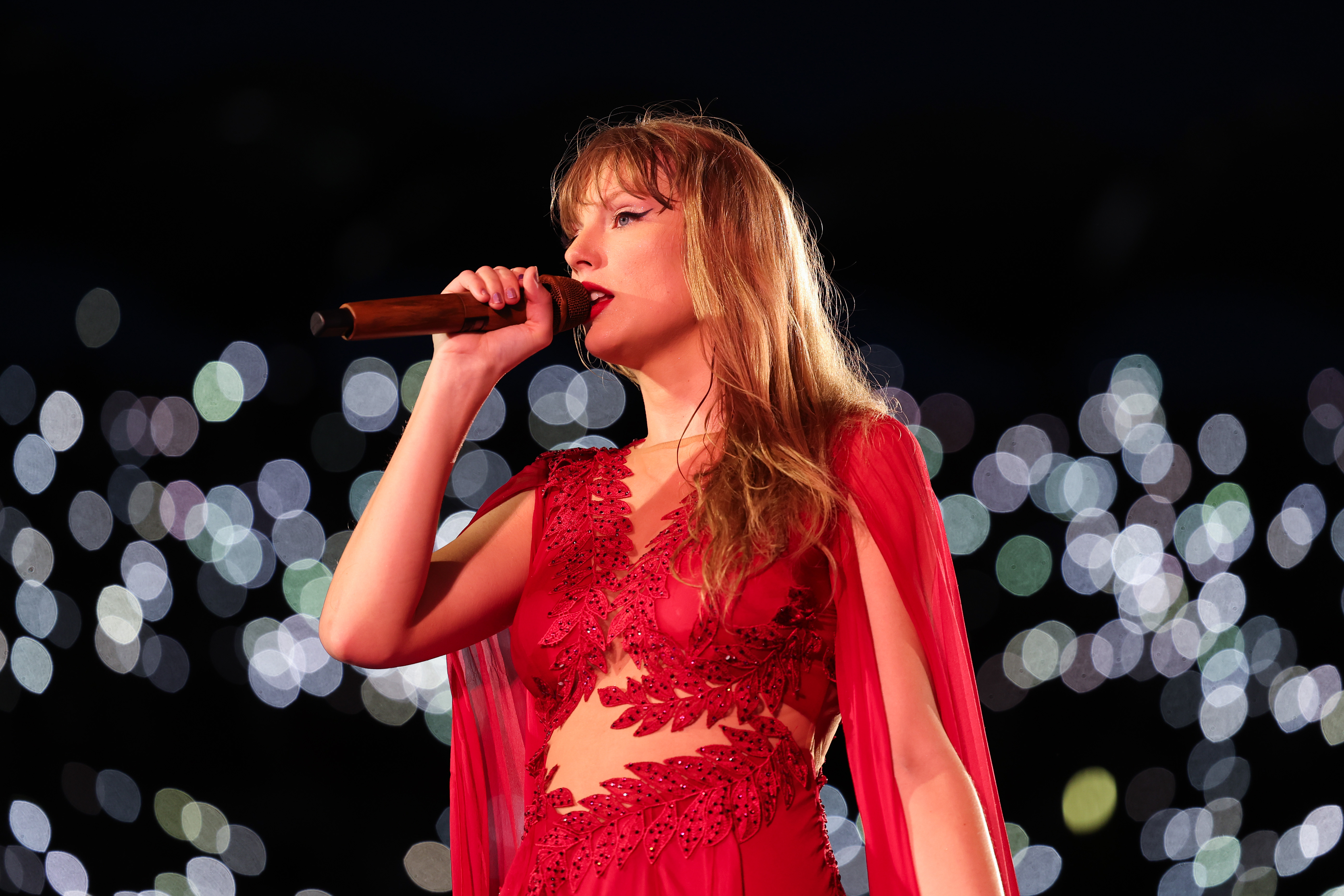 Taylor Swift performs onstage during "Taylor Swift | The Eras Tour"