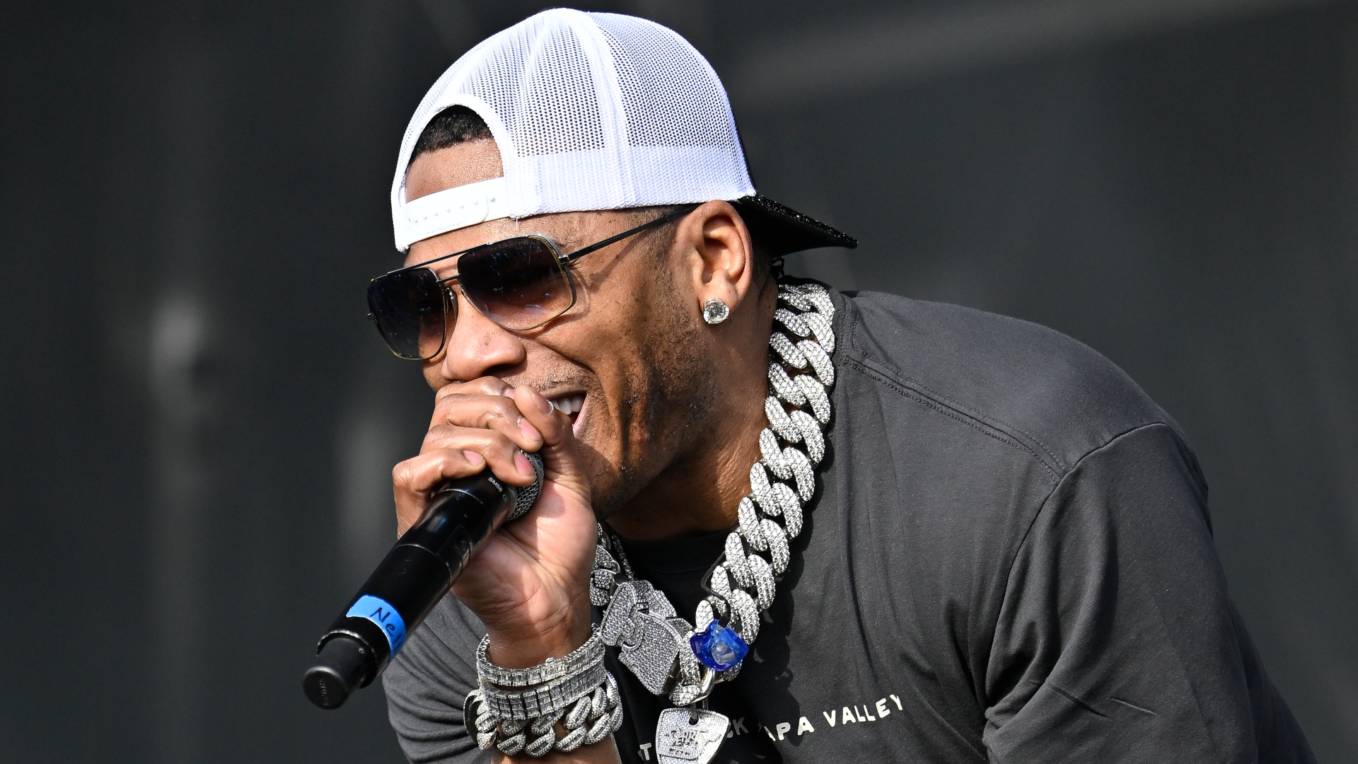 Nelly performs.