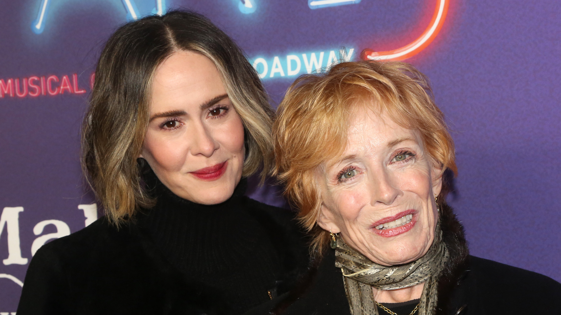 Sarah Paulson and Holland Taylor pose at the opening night for Stephen Sondheim's "Company" on Broadway.