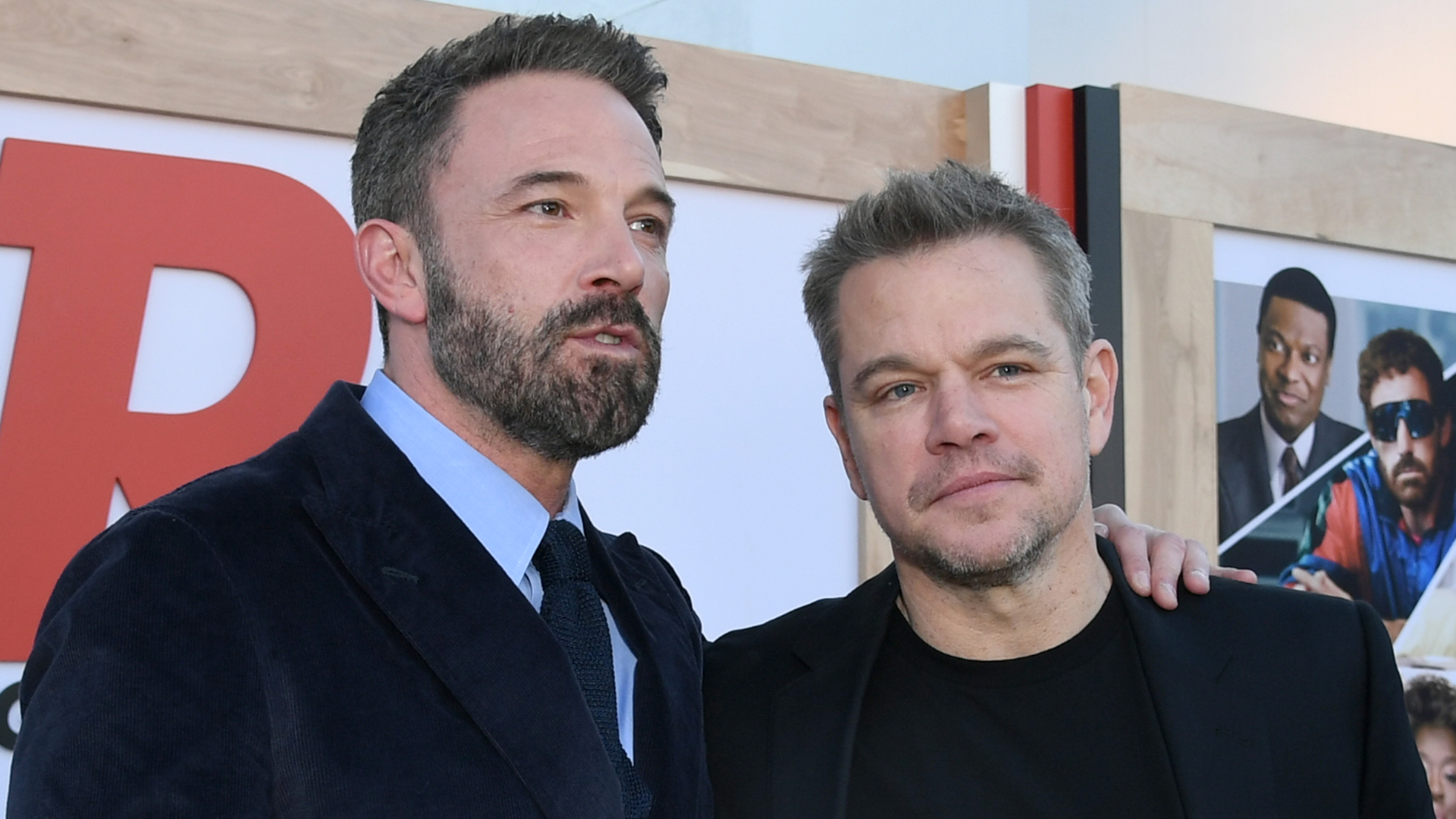Ben Affleck and Matt Damon on red carpet