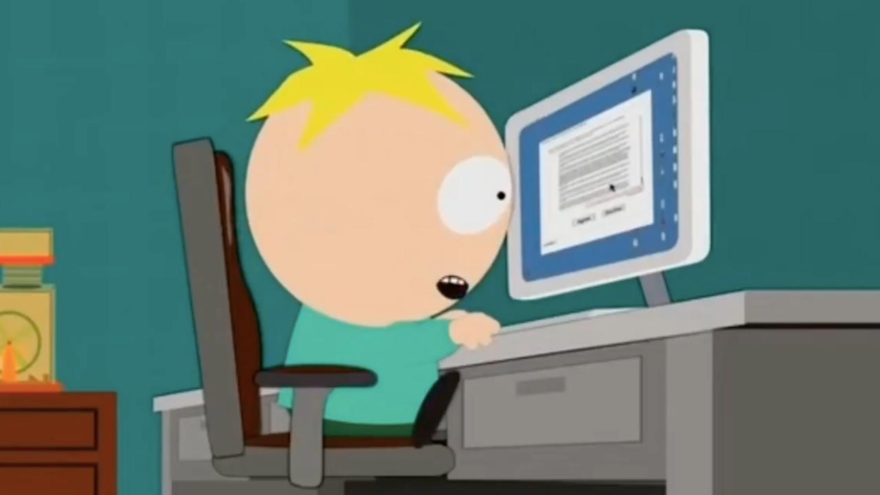 A South Park screenshot is shown