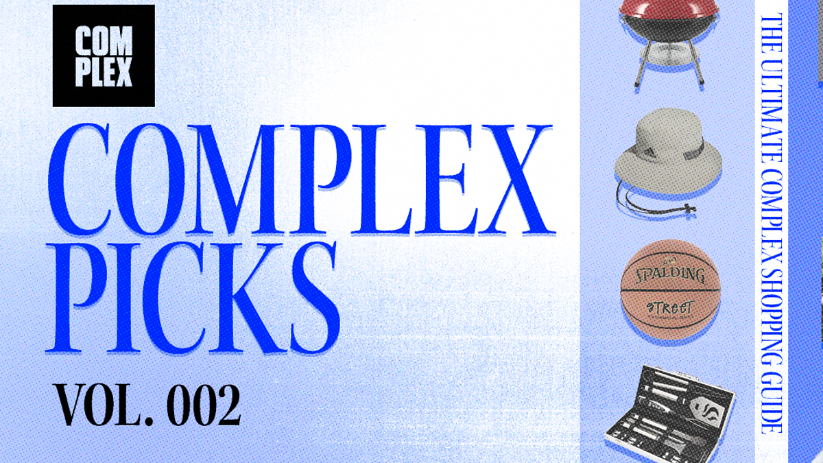 COMPLEX PICKS VOL. 002: The Ultimate Complex Shopping Guide featuring a grill, hat, soccer ball, wireless speaker, grilling book, tote bag, and gift card