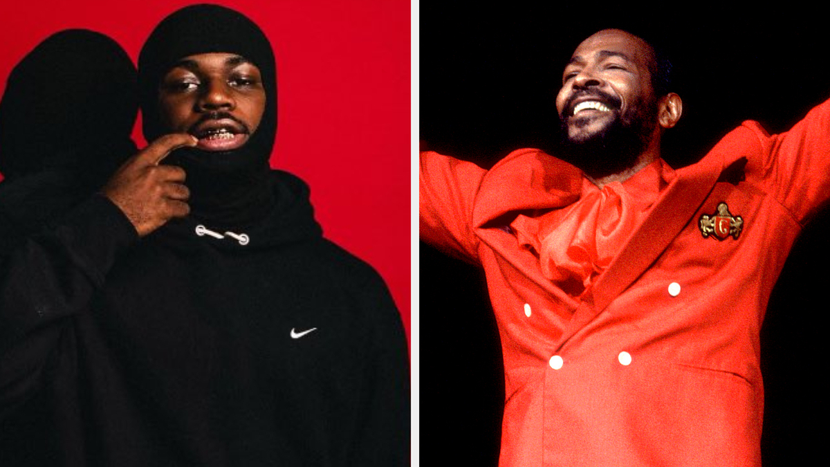 Split image, left side: person in black hoodie, right side: person in red jacket, both posing