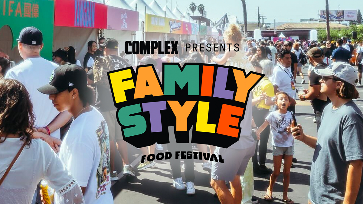 Complex presents Family Style Food Festival with people enjoying food and activities at various vendor booths