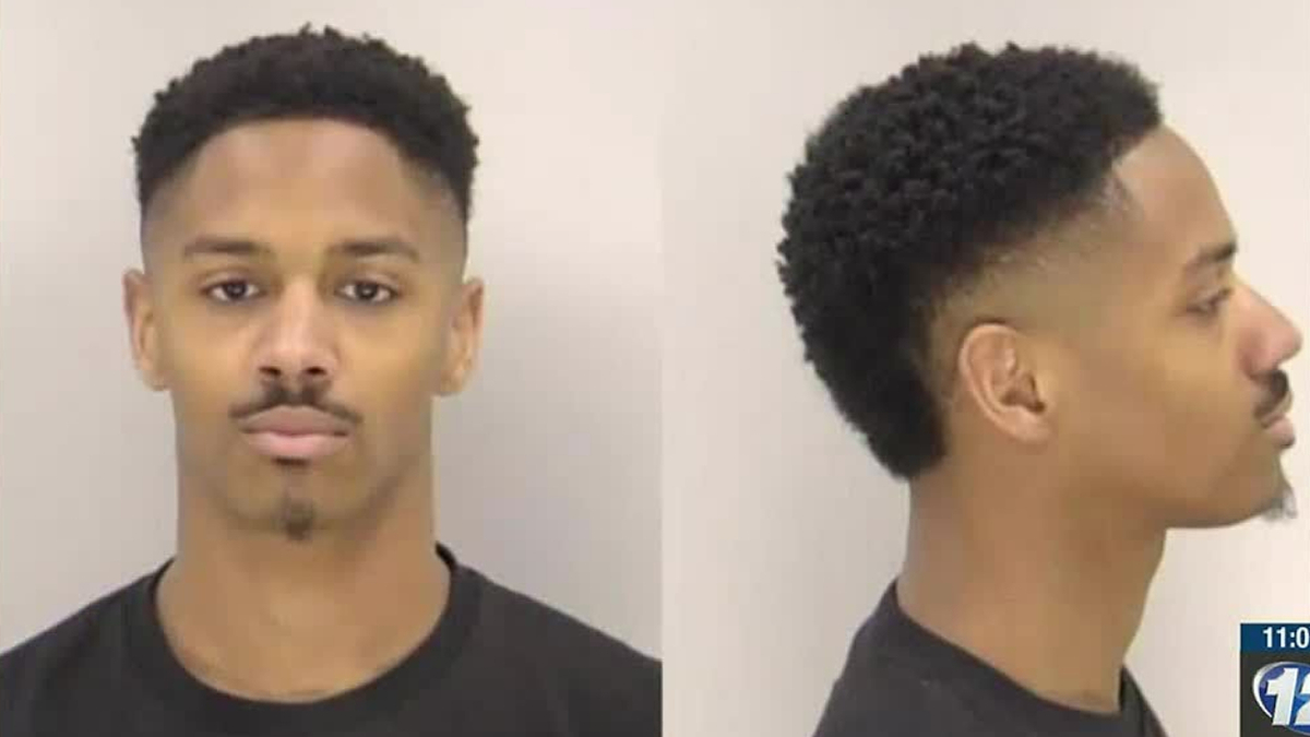 Mugshot of a young man facing forward and side profile without expression