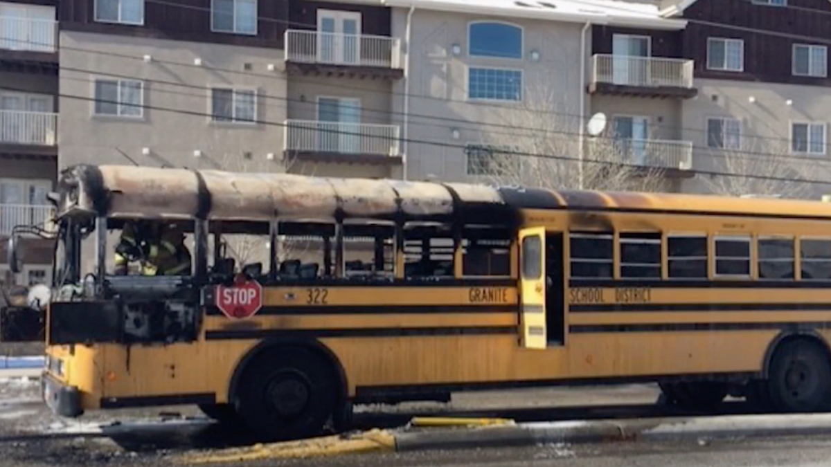 bus on fire