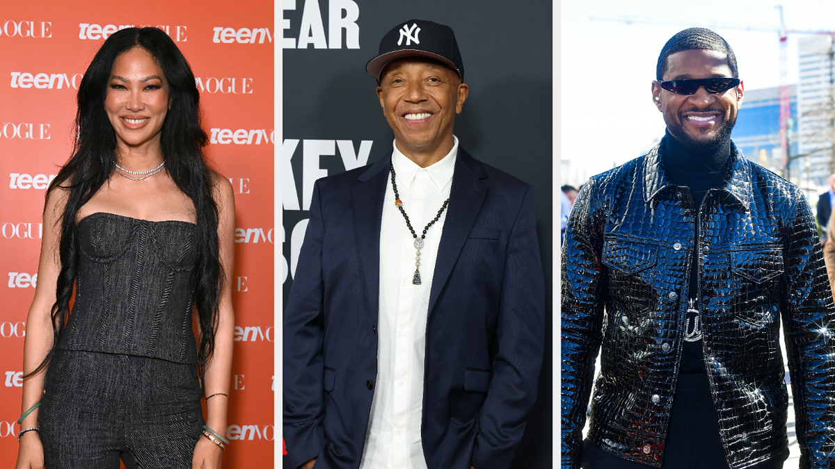 Kimora Lee Simmons, Russell Simmons, and Usher