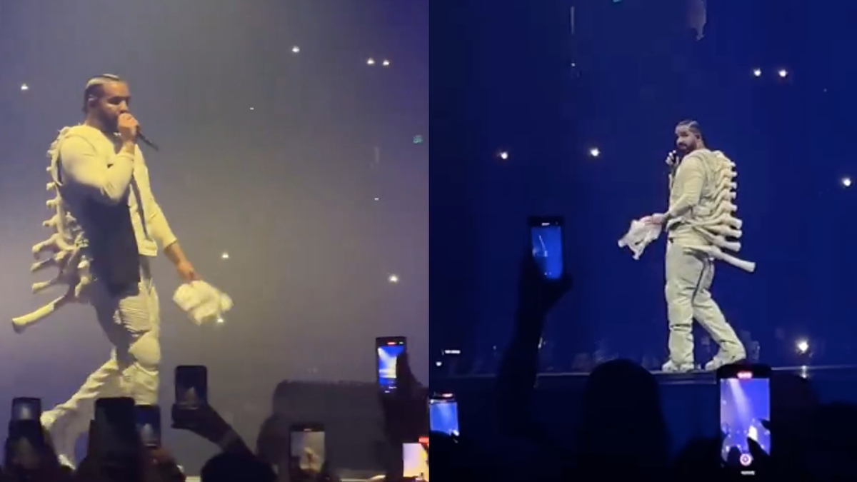 drake is seen performing