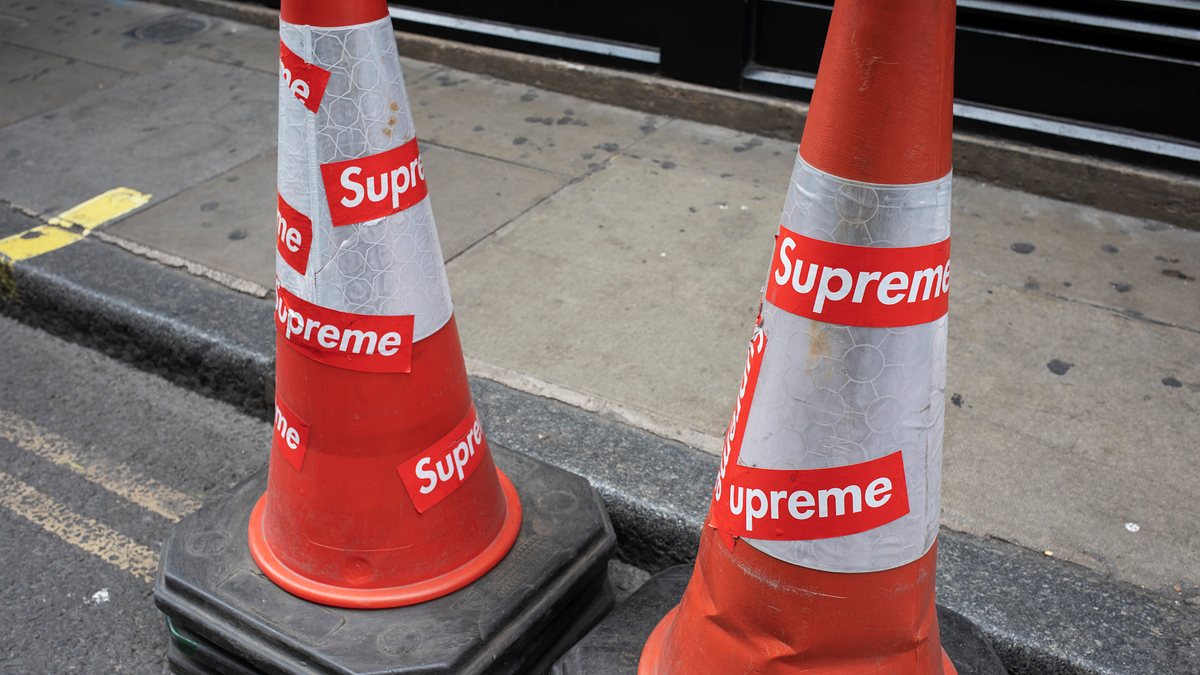 supreme logos on cones