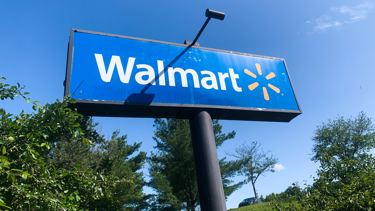 walmart signage is pictured