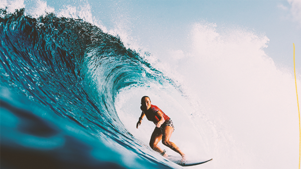 surfer on a wave